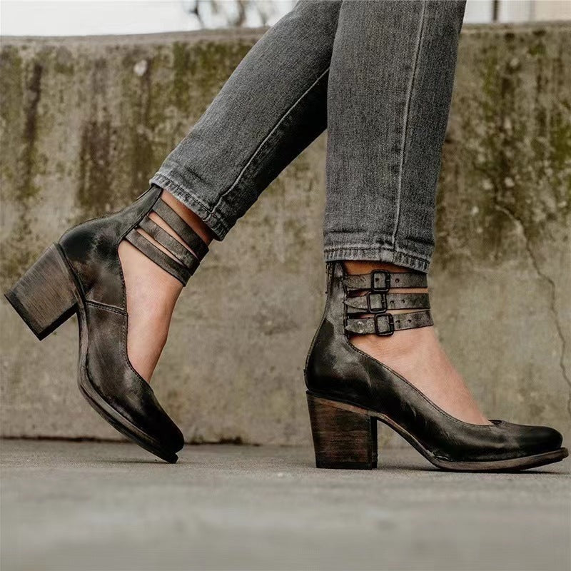 Comfortable & stylish women's leather shoes with non-slip sole – Amalia