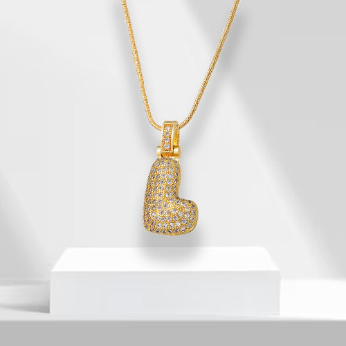 Bubble Letter Chain with Pendant - LuxeLette