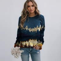 Landschaftsprint Pullover - Franziska