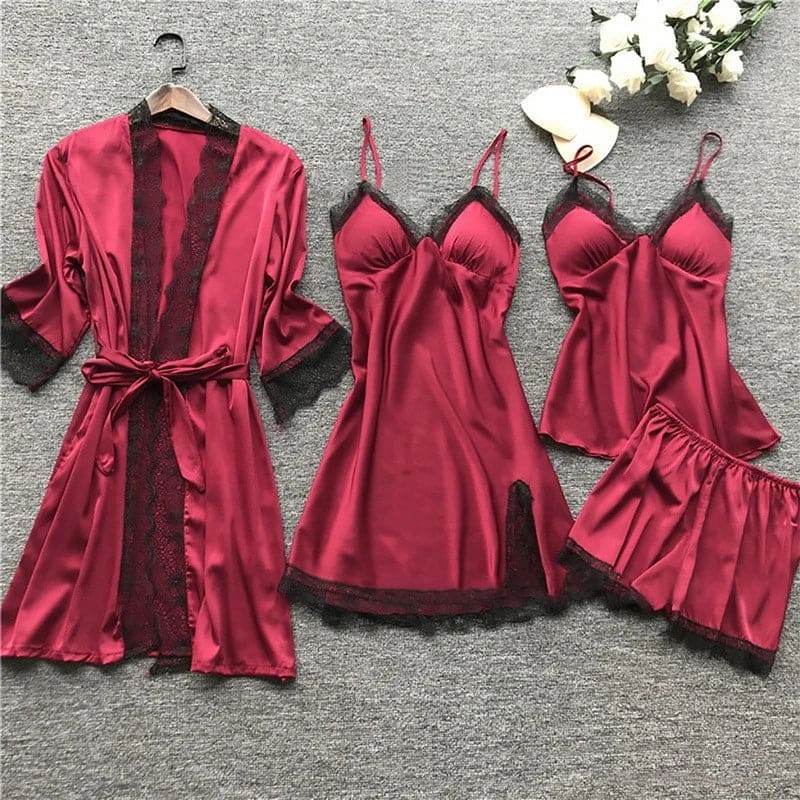 Luxe Satin Nightgown Set - Aurora