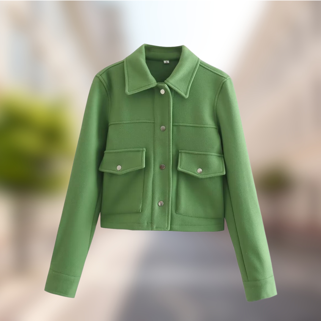 Women's wool jacket in casual look for autumn – Amara
