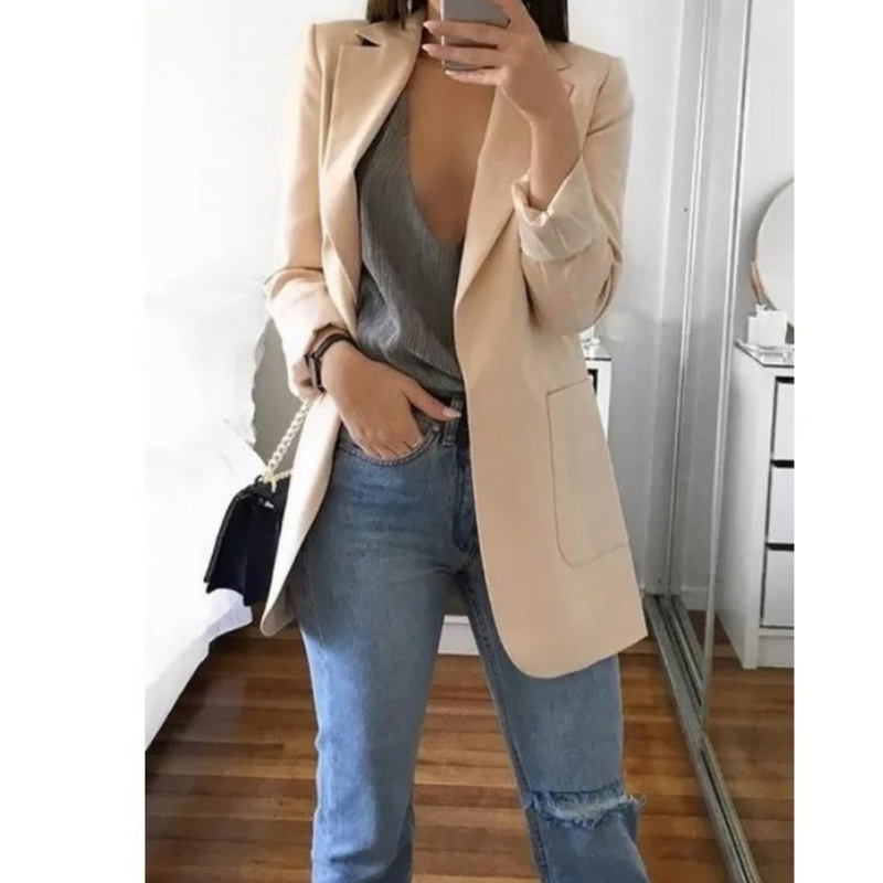 Trendy lang dameblazer - Valentina