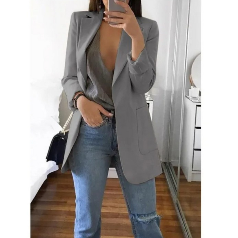 Trendy lang dameblazer - Valentina