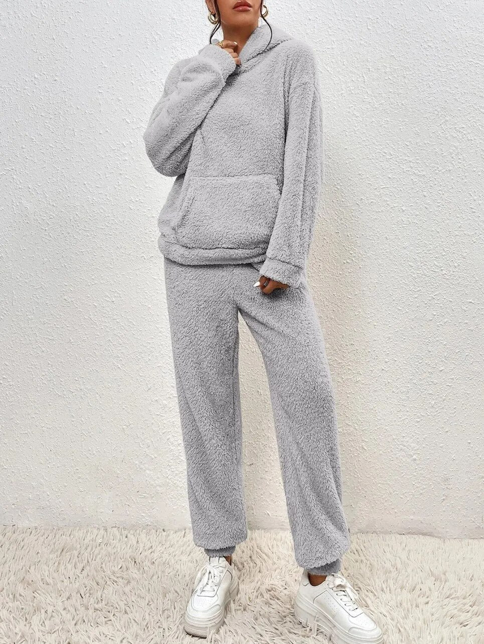 Langer Hoodie Mit Tasche -  Saskia