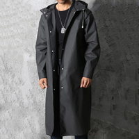 Long Waterproof Men's Raincoat with Hood – Titan