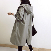Long Women's Trench Coat with Hood - Isabelle