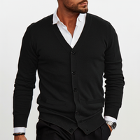 Leichter Warme Strickjacke Mit Knopfleiste - Elijah