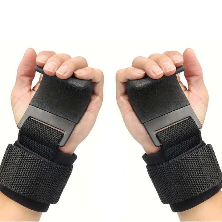 Ganchos de elevación con banda de muñeca ajustable - GripMax