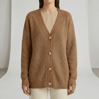 Locker Geschnittener Cardigan Mit Knopfleiste - Jamila