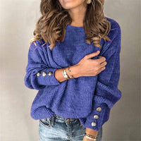 Locker Geschnittener Strickpullover - Charlotta