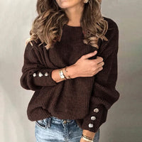 Locker Geschnittener Strickpullover - Charlotta