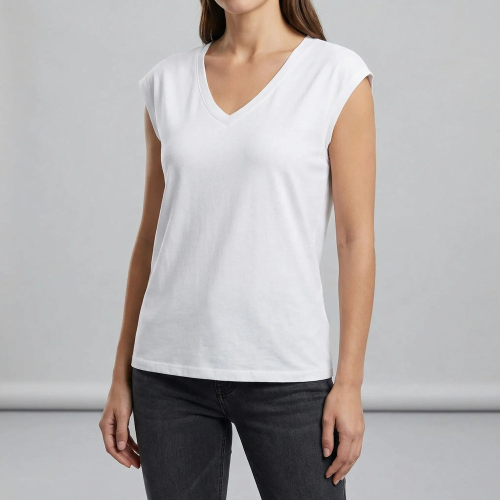 Lockeres V-Ausschnitt-Shirt - Nadine