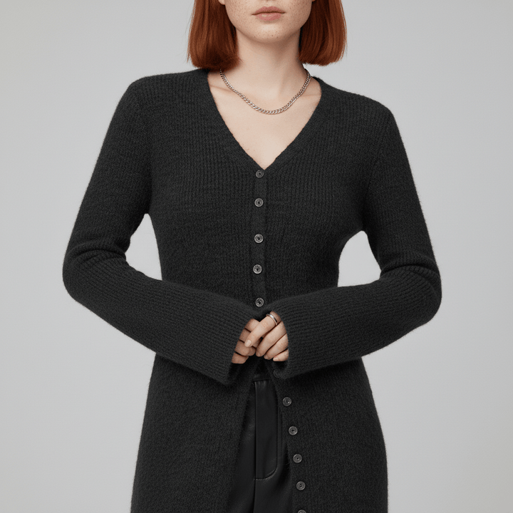 Longline-Cardigan Mit Knopfleiste - Lisann