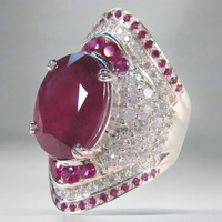 Silver ring with ruby – Seraphine