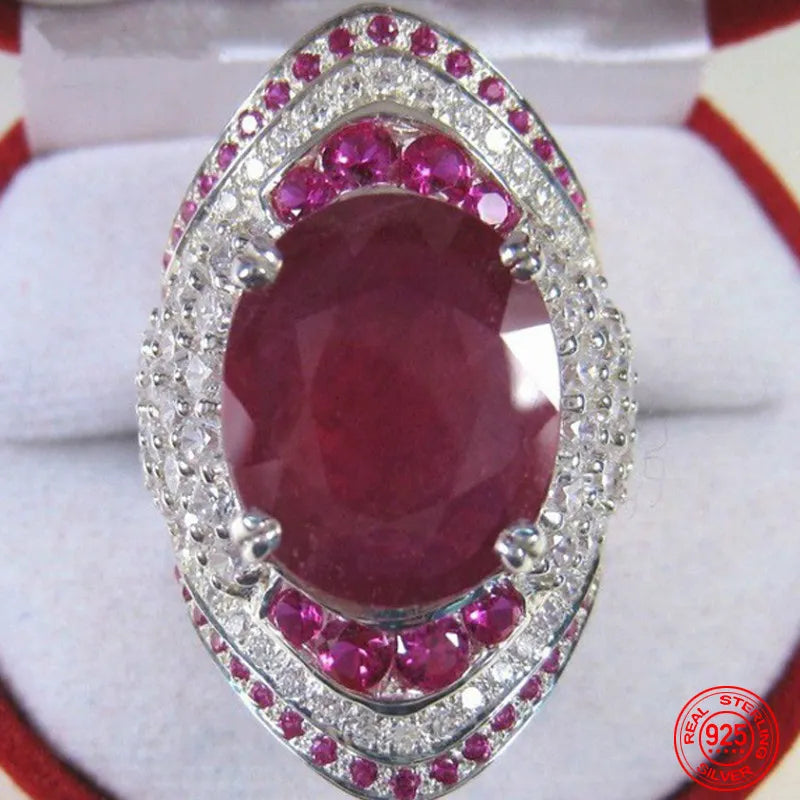 Silver ring with ruby – Seraphine