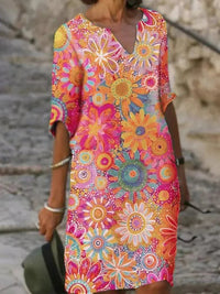 Summer top with floral pattern - Marisol