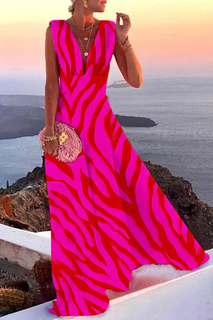 Vestido de verano sin mangas con estampado | Fresco y favorecedor - Layla