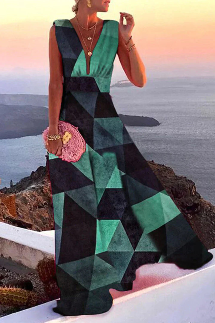 Vestido de verano sin mangas con estampado | Fresco y favorecedor - Layla