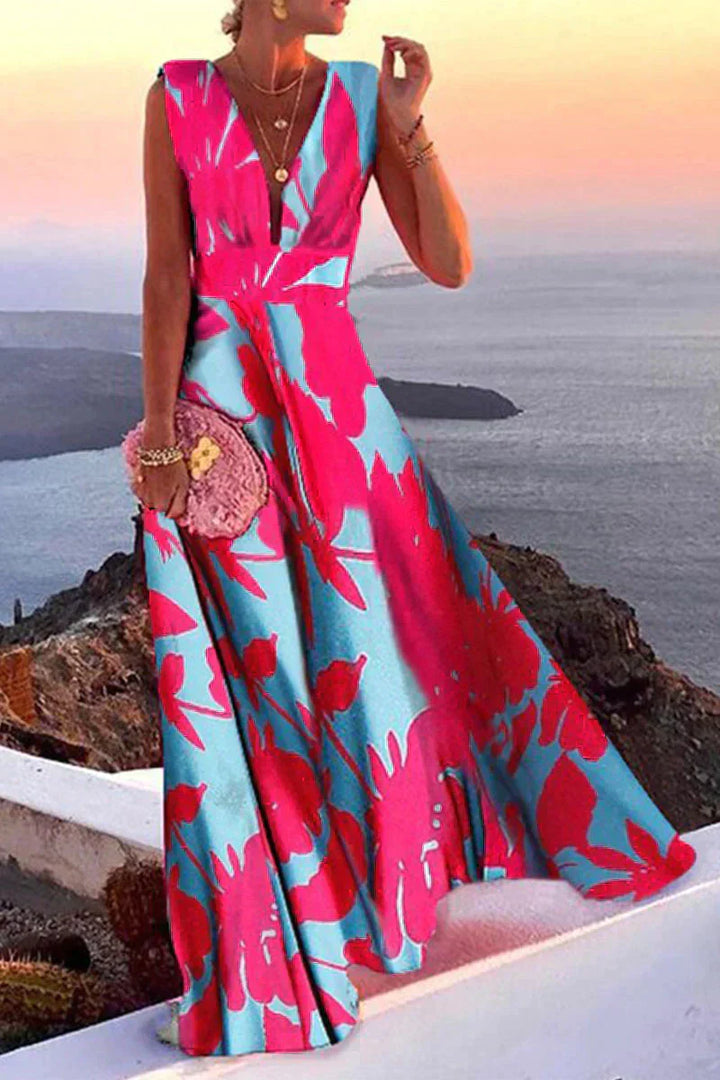 Vestido de verano sin mangas con estampado | Fresco y favorecedor - Layla