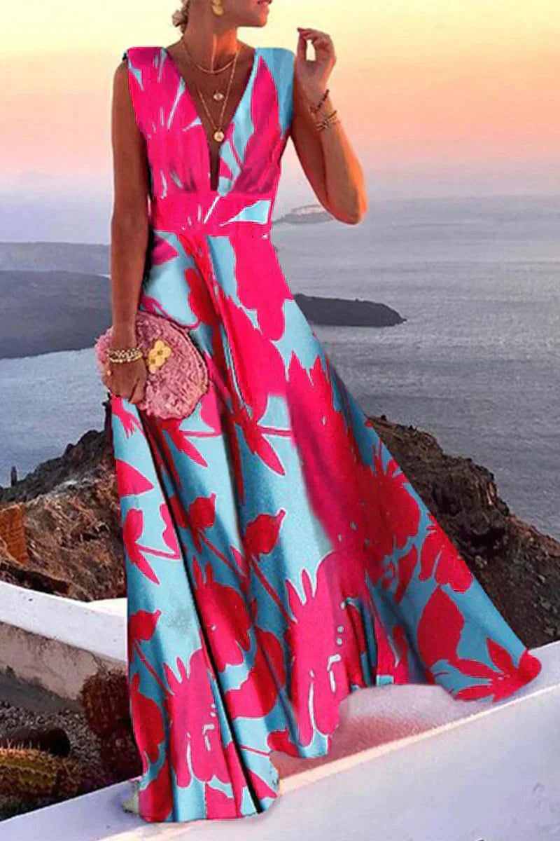 Vestido de verano sin mangas con estampado | Fresco y favorecedor - Layla