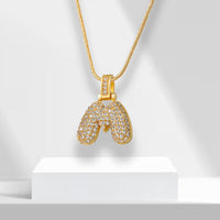 Bubble Letter Chain with Pendant - LuxeLette