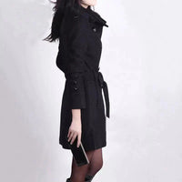 Women's coat with belt & double button placket – Alvara