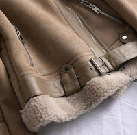 Women's Sherpa Fleece Bomber Jacket with Zipper – Amira