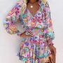 Fröhliches Sommerkleid mit Druck und Rüschen – Lina