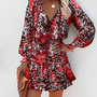 Fröhliches Sommerkleid mit Druck und Rüschen – Lina