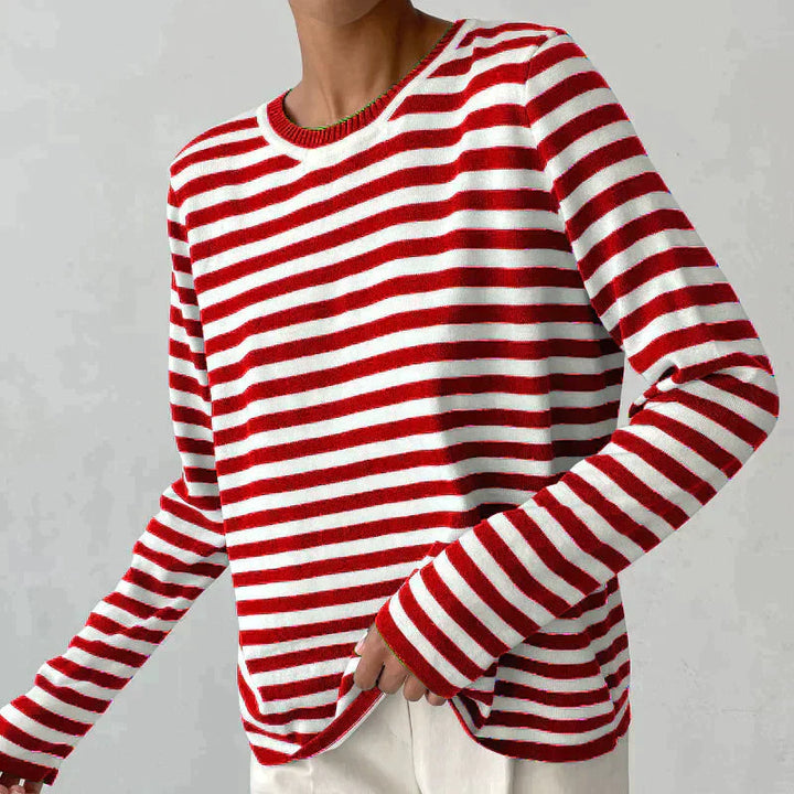 Elegant Striped T-Shirt Made of Lightweight Fabric - StripesLight