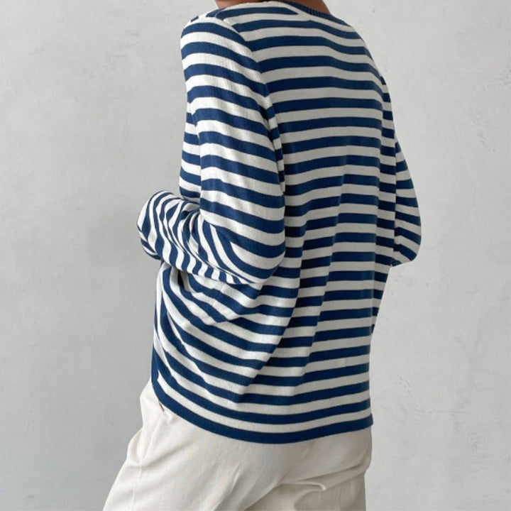 Elegant Striped T-Shirt Made of Lightweight Fabric - StripesLight