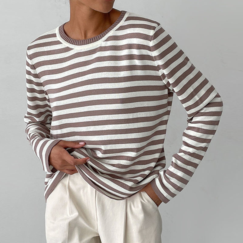 Elegant Striped T-Shirt Made of Lightweight Fabric - StripesLight