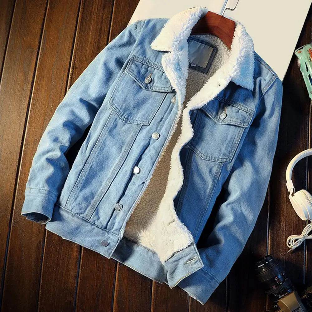 Chaqueta vaquera para hombre con forro cálido de forro polar – Tobias