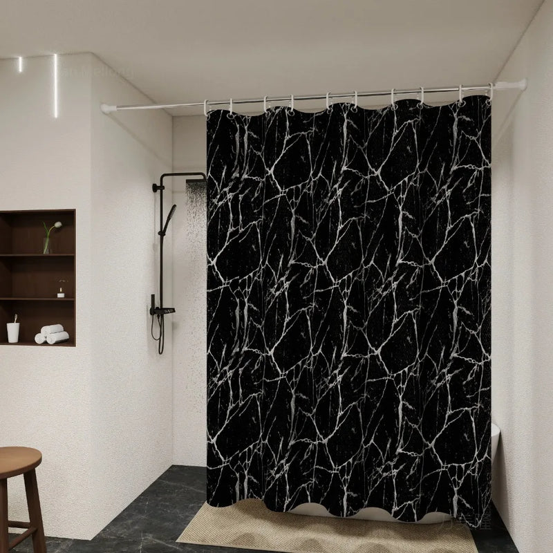 Marmoroptik Badezimmervorhang - ShowerNero