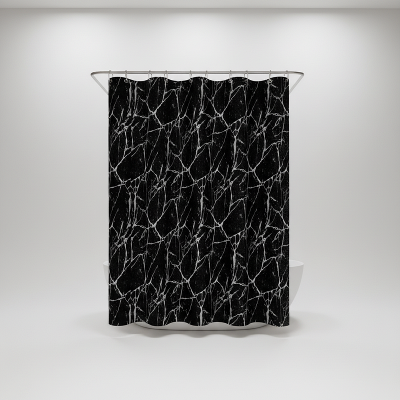 Marmoroptik Badezimmervorhang - ShowerNero