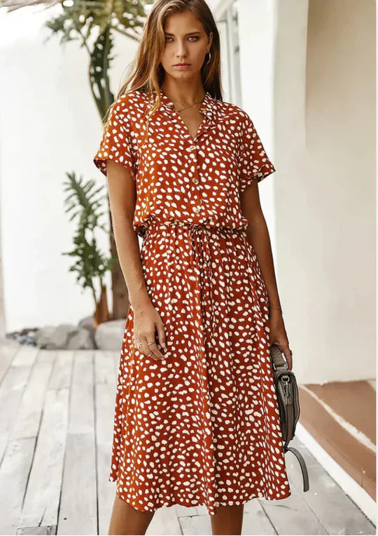 Vintage Sommerkleid mit halblangen Ärmeln – Maevy