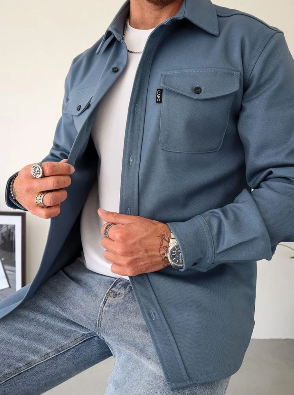 Trendy autumn shirt for men - Rocco