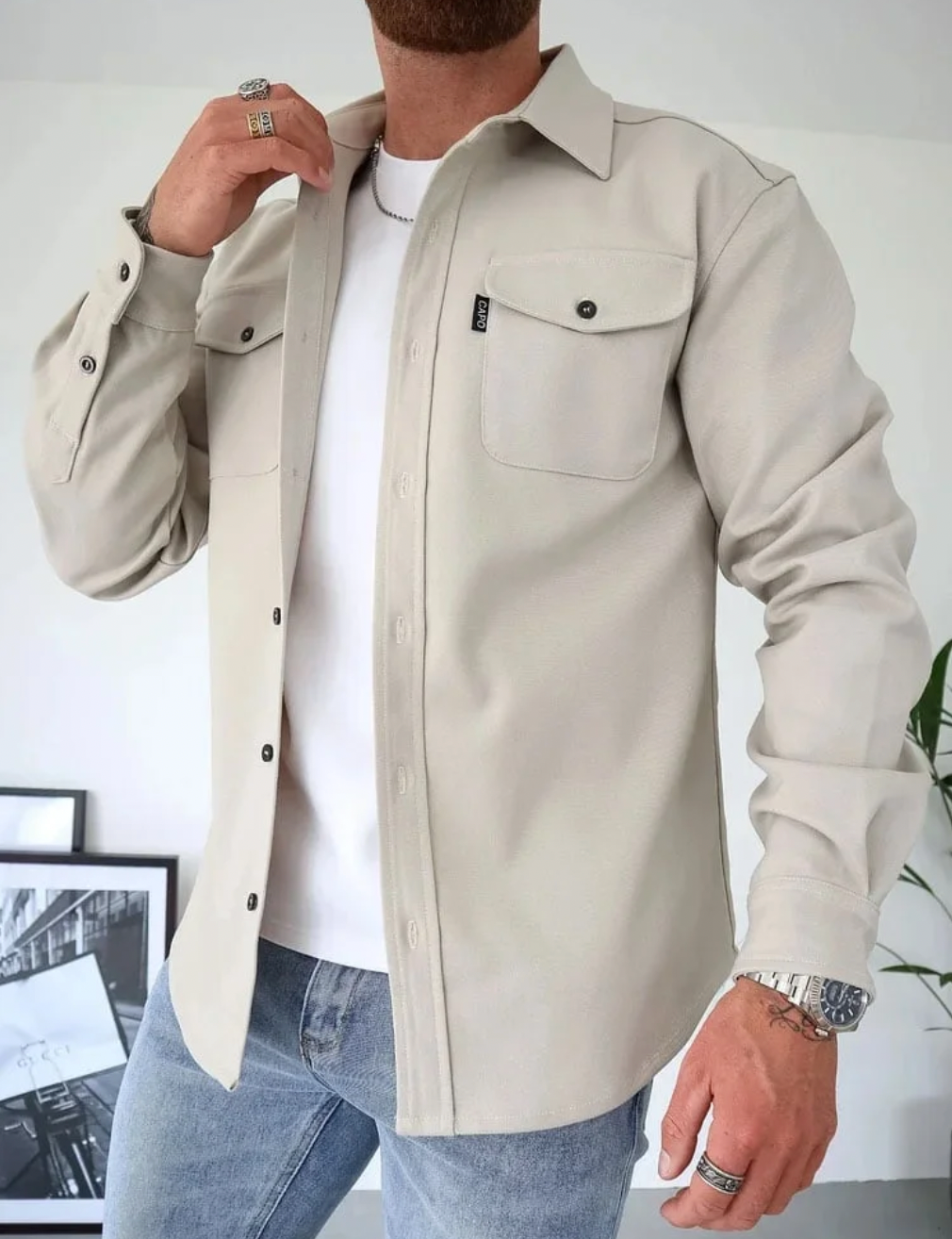 Trendy autumn shirt for men - Rocco