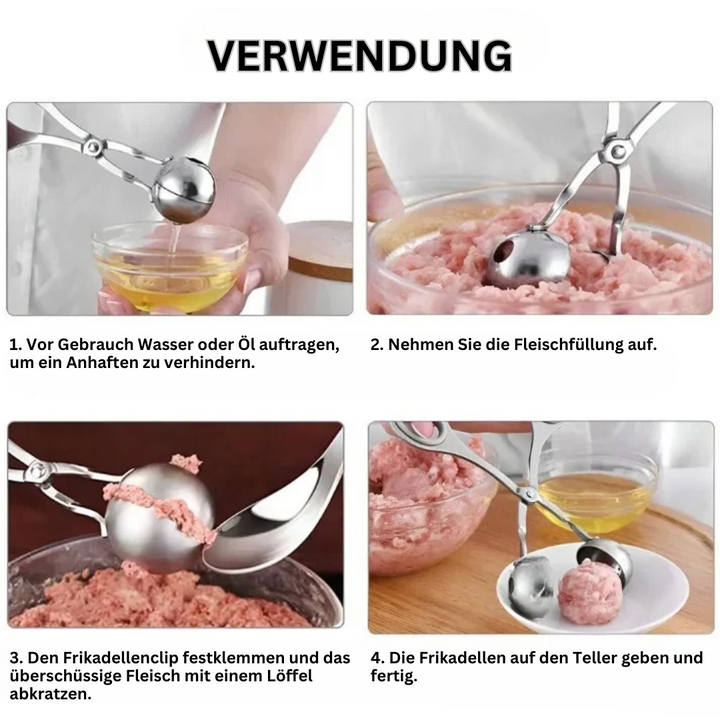 Edelstahl-Fleischballformer - MeatballMaster