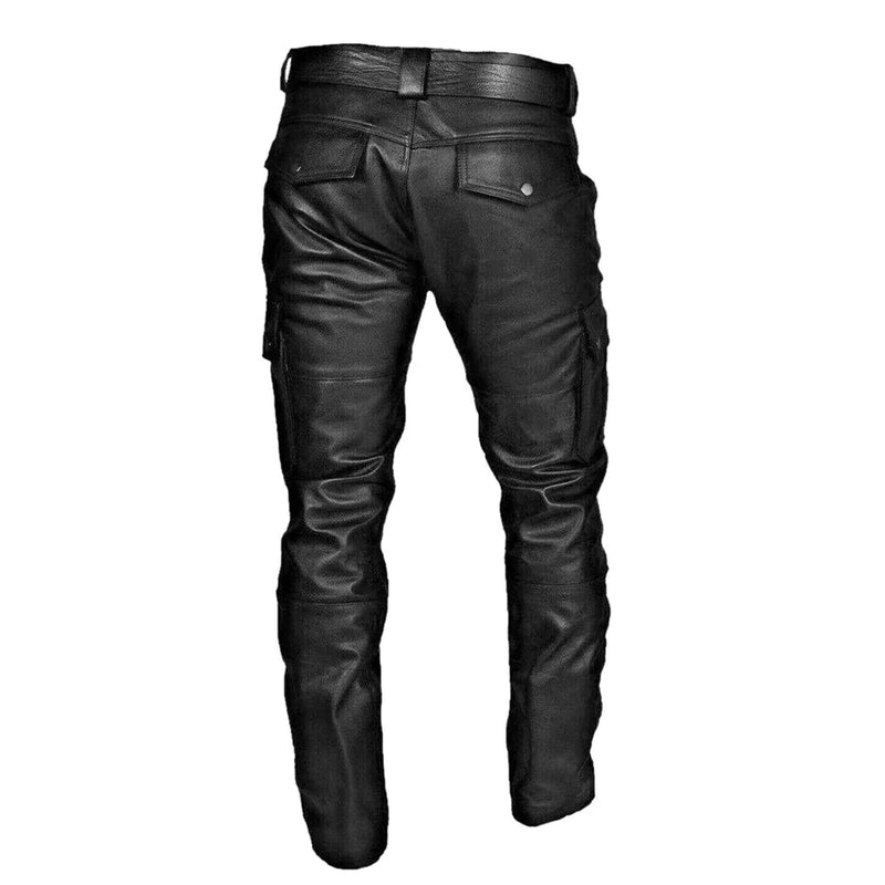PU Leather Biker Pants for Men - Alex