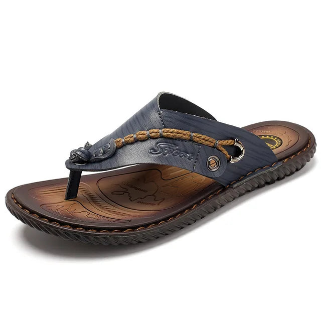 Stylish Leather Toe Sandals - Levi
