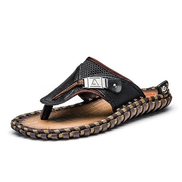 Stylish Leather Toe Sandals - Levi