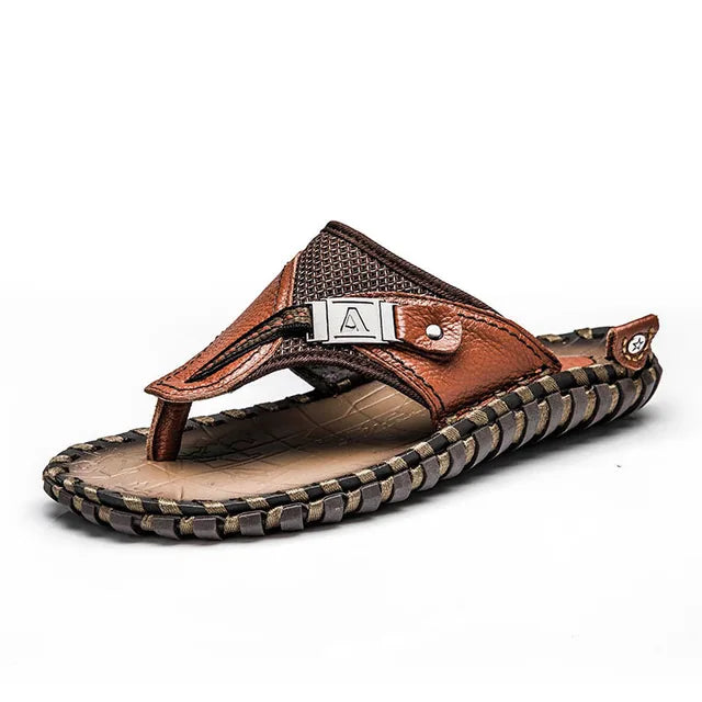 Stylish Leather Toe Sandals - Levi