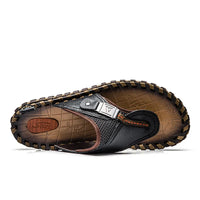 Stylish Leather Toe Sandals - Levi