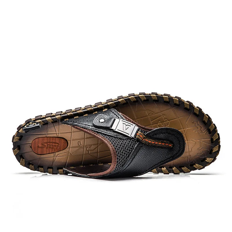 Stylish Leather Toe Sandals - Levi