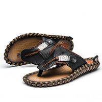 Stylish Leather Toe Sandals - Levi