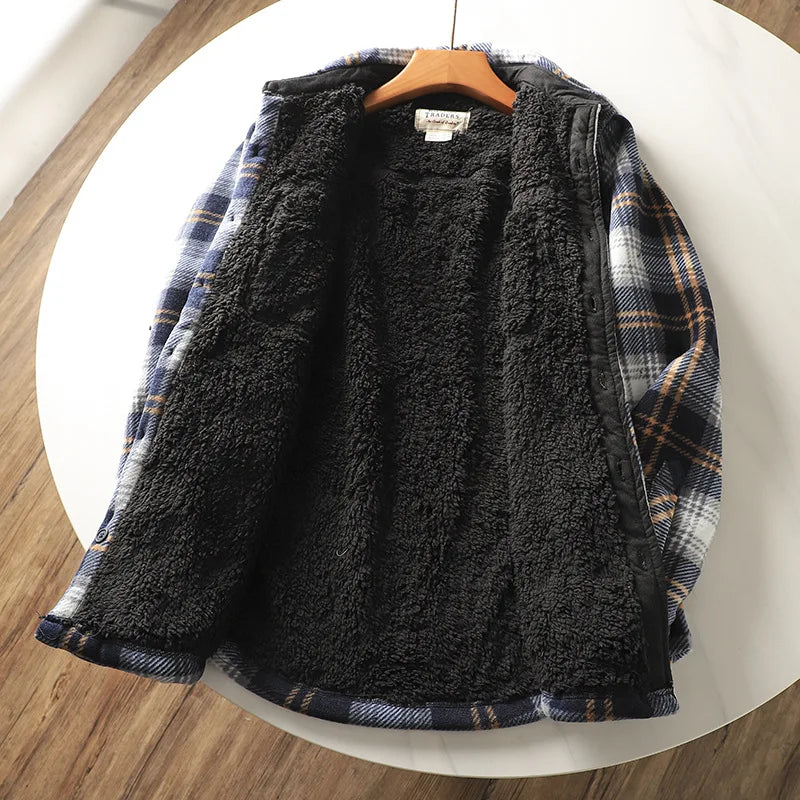 Men's fleece-lined shirt jacket – Mauro