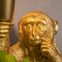 Luksuriøs gylden abe bordlampe – GoldenChimp
