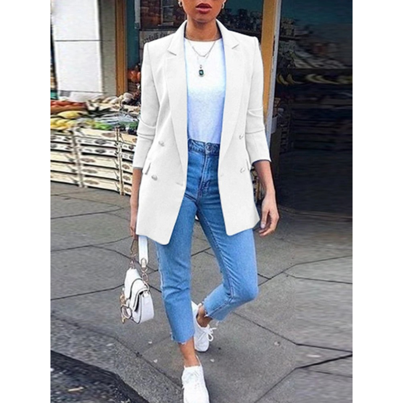 Stylish Mid-Length Women's Blazer – Ava