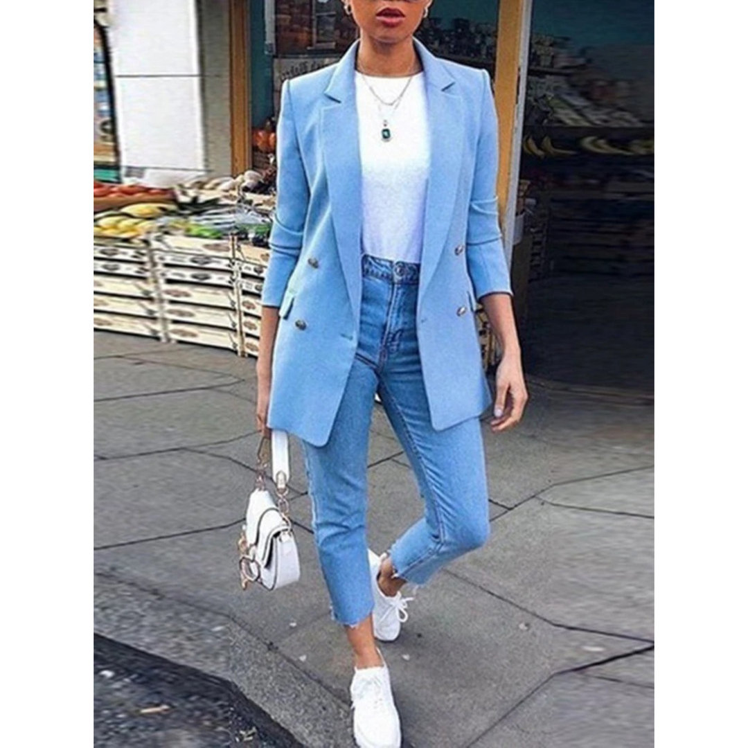 Stylish Mid-Length Women's Blazer – Ava